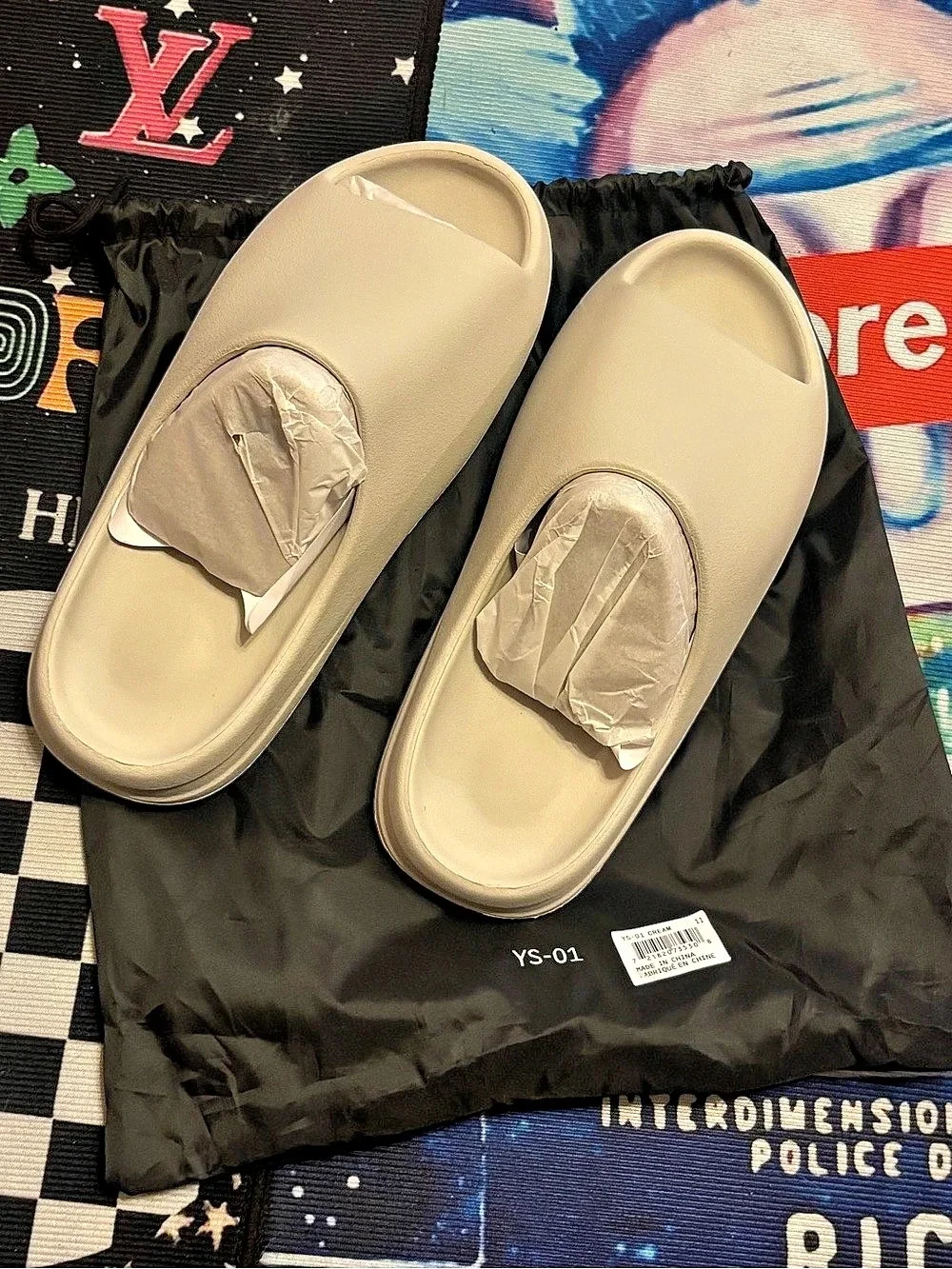 YS-01 Cream Slide Sandals US 11 NWT